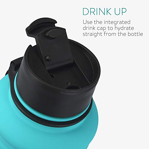 Navaris Botella de Agua de Acero Inoxidable - Cantimplora de Metal de 1.3 L - Garrafa para Bebidas sin BPA para Deporte Camping Gimnasio Yoga Turquesa Navaris Botella de Agua de Acero Inoxidable - Cantimplora de Metal de 1.3 L - Garrafa para Bebidas sin BPA para Deporte Camping Gimnasio Yoga Turquesa