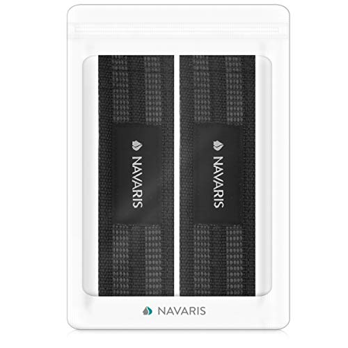 Navaris Correas para Levantamiento de Pesas - Set de 2 Straps para un Mejor Agarre en el Gimnasio - Cintas para Levantar Peso en el Gym - en Negro Navaris Correas para Levantamiento de Pesas - Set de 2 Straps para un Mejor Agarre en el Gimnasio - Cintas para Levantar Peso en el Gym - en Negro