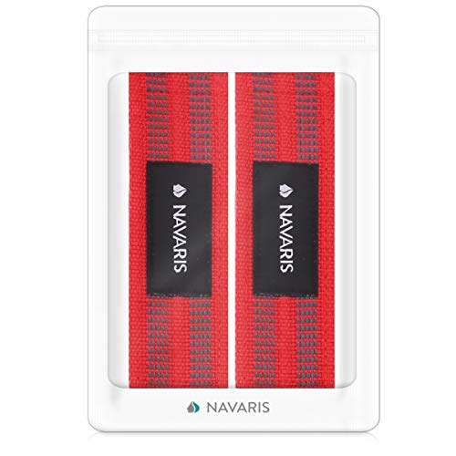 Navaris Correas para Levantamiento de Pesas - Set de 2 Straps para un Mejor Agarre en el Gimnasio - Cintas para Levantar Peso en el Gym - en Rojo Navaris Correas para Levantamiento de Pesas - Set de 2 Straps para un Mejor Agarre en el Gimnasio - Cintas para Levantar Peso en el Gym - en Rojo