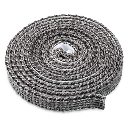 Navaris Junta para Chimenea y Estufa - Burlete Aislante para Puerta o Cristal de chimeneas de leña - Cinta Plana autoadhesiva - 2 M de Largo x 15 MM Navaris Junta para Chimenea y Estufa - Burlete Aislante para Puerta o Cristal de chimeneas de leña - Cinta Plana autoadhesiva - 2 M de Largo x 15 MM