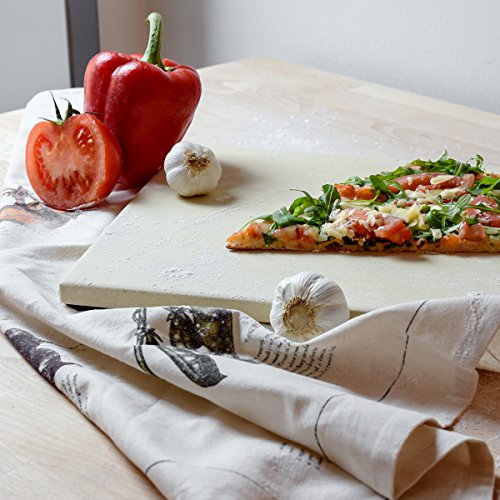 Navaris Piedra para pizza de cordierita - Piedra para horno rectangular para pizza o pan - Bandeja para parrilla barbacoa o grill - XL 38 x 30 x 1.5CM Navaris Piedra para pizza de cordierita - Piedra para horno rectangular para pizza o pan - Bandeja para parrilla barbacoa o grill - XL 38 x 30 x 1.5CM