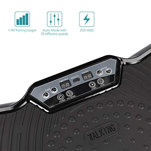 Navaris Plataforma vibratoria oscilante - Máquina para Hacer Ejercicio en casa - Control Remoto Banda de Resistencia y 99 Niveles de Velocidad Navaris Plataforma vibratoria oscilante - Máquina para Hacer Ejercicio en casa - Control Remoto Banda de Resistencia y 99 Niveles de Velocidad