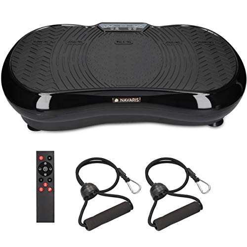 Navaris Plataforma vibratoria oscilante - Máquina para Hacer Ejercicio en casa - Control Remoto Banda de Resistencia y 99 Niveles de Velocidad Navaris Plataforma vibratoria oscilante - Máquina para Hacer Ejercicio en casa - Control Remoto Banda de Resistencia y 99 Niveles de Velocidad