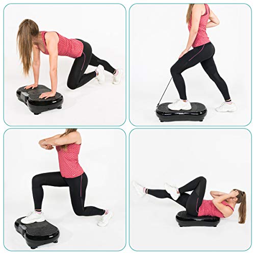 Navaris Plataforma vibratoria oscilante - Máquina para Hacer Ejercicio en casa - Control Remoto Banda de Resistencia y 99 Niveles de Velocidad Navaris Plataforma vibratoria oscilante - Máquina para Hacer Ejercicio en casa - Control Remoto Banda de Resistencia y 99 Niveles de Velocidad