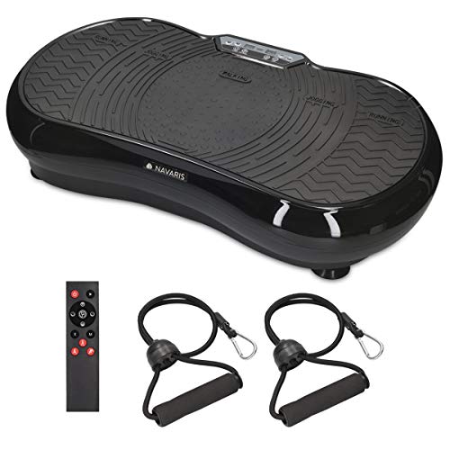Navaris Plataforma vibratoria oscilante - Máquina para Hacer Ejercicio en casa - Control Remoto Banda de Resistencia y 99 Niveles de Velocidad Navaris Plataforma vibratoria oscilante - Máquina para Hacer Ejercicio en casa - Control Remoto Banda de Resistencia y 99 Niveles de Velocidad