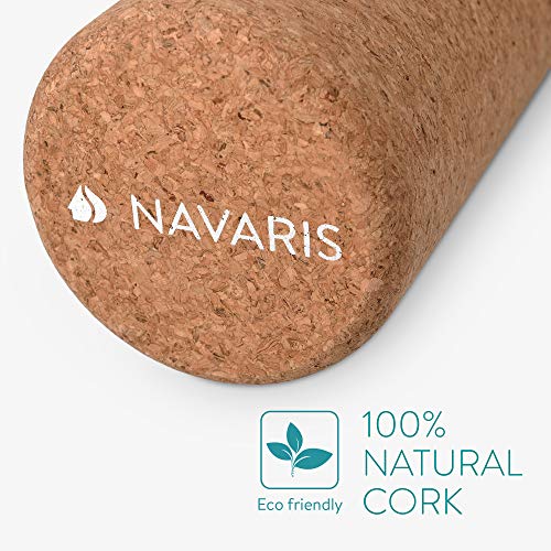 Navaris Rodillo para Pilates y Yoga - Roller de Corcho Natural para Masaje - Rulo ecológico Antideslizante para Auto masajes Espalda Gimnasia Balance Navaris Rodillo para Pilates y Yoga - Roller de Corcho Natural para Masaje - Rulo ecológico Antideslizante para Auto masajes Espalda Gimnasia Balance