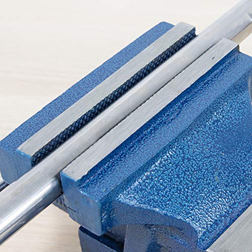 Navaris Tornillo de banco - Torno para mesa de trabajo de hierro fundido - Tornillo giratorio o fijo con mordazas blandas - Ancho de 150MM Navaris Tornillo de banco - Torno para mesa de trabajo de hierro fundido - Tornillo giratorio o fijo con mordazas blandas - Ancho de 150MM