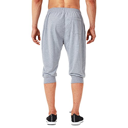 NAVISKIN 3/4 Pantalones Capri de Fitness para Hombre Pirata Pants Atléticos Deportivos Correr Térmicos Chándal Deporte Yoga Running Entrenamiento Bolsillos con Cierre Gris Claro S NAVISKIN 3/4 Pantalones Capri de Fitness para Hombre Pirata Pants Atléticos Deportivos Correr Térmicos Chándal Deporte Yoga Running Entrenamiento Bolsillos con Cierre Gris Claro S