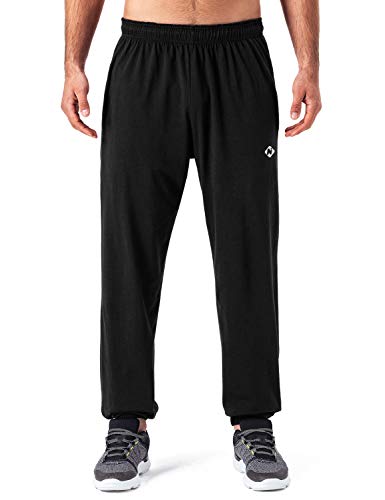 NAVISKIN Pantalones de Chandal para Hombre Pants Atléticos Térmicos Casuales Deportivos de Correr Chándal Running Deporte Yoga Fitness Entrenamiento con Bolsillos Laterales Negro M