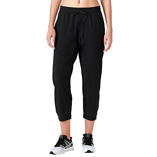 NAVISKIN Pantalones de Fitness para Mujer Protección Capri Pirata UV UPF 50+ Pants Atléticos Deportivos Correr Térmicos Chándal Deporte Yoga Running Entrenamiento con Bolsillos Laterales Negro XL