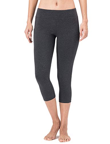 NAVISKIN Pantalones Mujer Capri Mallas Deportativas Yoga Pilates Leggings Largos Bolsillos Elástico Transpirable Training Running Fitness Gris XXL