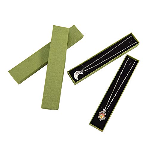 NBEADS 12 Piezas Caja de Regalo para Joyería, Verde Oliva Caja de Cartón para Pulseras Collares Manualidades Embalaje, 21x4x2cm NBEADS 12 Piezas Caja de Regalo para Joyería, Verde Oliva Caja de Cartón para Pulseras Collares Manualidades Embalaje, 21x4x2cm