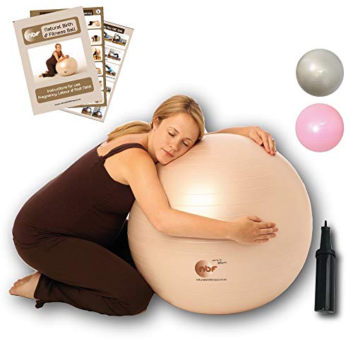 NBF Pelota de Gymnasia de 65cm, Balón de Ejercicio, Pelota de Nacimiento, Incluye Bomba e Instrucciones para el Embarazo, el Ejercicio y el Parto NBF Pelota de Gymnasia de 65cm, Balón de Ejercicio, Pelota de Nacimiento, Incluye Bomba e Instrucciones para el Embarazo, el Ejercicio y el Parto