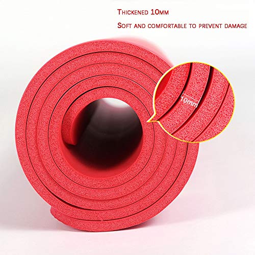 NBR Colchón Yoga Estera de TPE para Yoga - Pilates Mat - Eco Amistoso Mat，con Bolso y Correa de Transporte，para Pilates Ejercicios Fitness Gimnasia Estiramientos 183 * 61 * 1CM