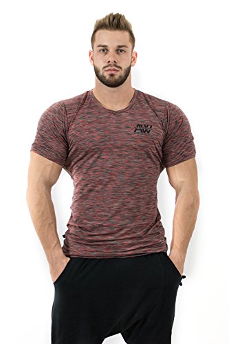 NEBBIA, T-Shirt, AW Collection, Slim fit Cut, Sleeves highlighting The Biceps, Melange Color Design, Airy and Flexible Material, Gentle to Touch, Color Red, Size XXL NEBBIA, T-Shirt, AW Collection, Slim fit Cut, Sleeves highlighting The Biceps, Melange Color Design, Airy and Flexible Material, Gentle to Touch, Color Red, Size XXL
