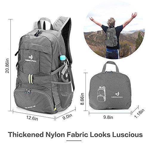 NEEKFOX Mochila Ligera y compacta para Viaje, Excursionismo o Uso Diario, Mochila para Acampar Plegable de 35 L, Mochila Deportiva Ultraligera para Exteriores NEEKFOX Mochila Ligera y compacta para Viaje, Excursionismo o Uso Diario, Mochila para Acampar Plegable de 35 L, Mochila Deportiva Ultraligera para Exteriores