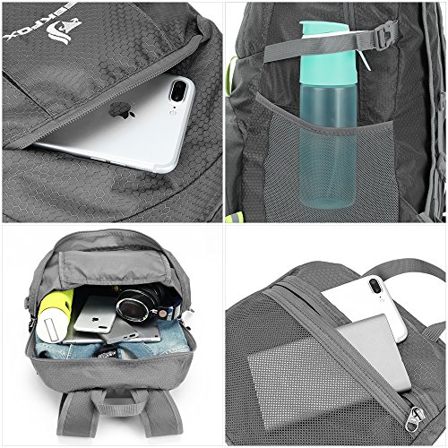 NEEKFOX Mochila Ligera y compacta para Viaje, Excursionismo o Uso Diario, Mochila para Acampar Plegable de 35 L, Mochila Deportiva Ultraligera para Exteriores