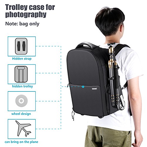 Neewer 2-en-1 Mochila Convertible con Ruedas Anti-Choque Compartimiento Acolchado Desmontable Impermeable Durable para Cámara / Trípode/ Lente Neewer 2-en-1 Mochila Convertible con Ruedas Anti-Choque Compartimiento Acolchado Desmontable Impermeable Durable para Cámara / Trípode/ Lente