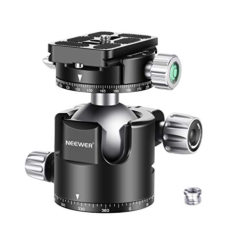 Neewer 44mm Cabezal Bola Bajo Perfil Cabezal Trípode Cámara Panorámica con Placa QR 360° y Abrazadera CNC Metal Doble Muesca en U para Cámaras DSLR Trípodes Monopie Carga 25kg Modo Vertical/Horizontal Neewer 44mm Cabezal Bola Bajo Perfil Cabezal Trípode Cámara Panorámica con Placa QR 360° y Abrazadera CNC Metal Doble Muesca en U para Cámaras DSLR Trípodes Monopie Carga 25kg Modo Vertical/Horizontal