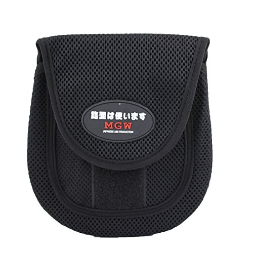 Negro Malla Diseño Hook Loop Cierre Carrete de pesca cubierta del bolso de almacenamiento Negro Malla Diseño Hook Loop Cierre Carrete de pesca cubierta del bolso de almacenamiento