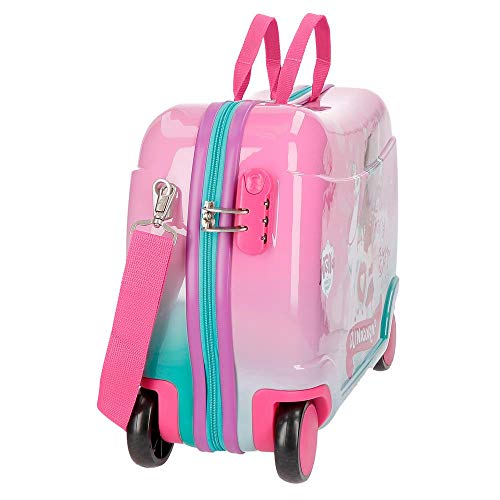 Nella Maleta Infantil Rosa 50x39x20 cms Rígida ABS Cierre combinación 34L 2,3Kgs 4 Ruedas Equipaje de Mano Nella Maleta Infantil Rosa 50x39x20 cms Rígida ABS Cierre combinación 34L 2,3Kgs 4 Ruedas Equipaje de Mano