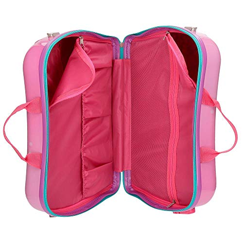 Nella Maleta Infantil Rosa 50x39x20 cms Rígida ABS Cierre combinación 34L 2,3Kgs 4 Ruedas Equipaje de Mano Nella Maleta Infantil Rosa 50x39x20 cms Rígida ABS Cierre combinación 34L 2,3Kgs 4 Ruedas Equipaje de Mano
