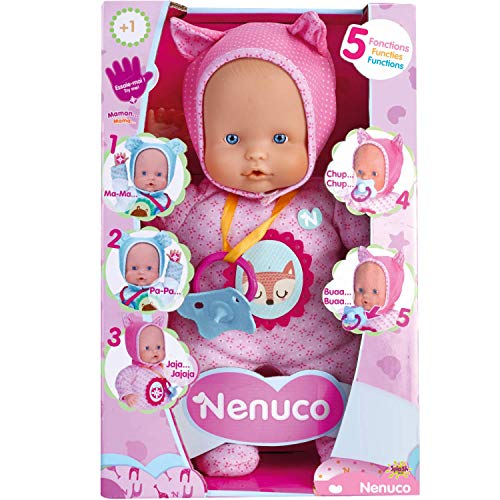 Nenuco de Famosa- 700014781 Muñeco Blandito 5 funciones, Color rosa , color/modelo surtido