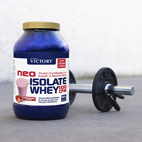 Neo Iso Whey 100CFM 900gr Fresa. 100% aislado de proteina de suero. Sin grasas. Para dietas keto.