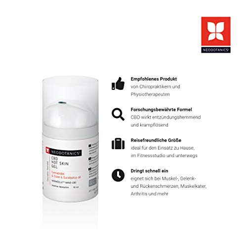 NEOBOTANICS® Nano CBD Gel caliente para el dolor. Gel calentador de CBD con el ingrediente activo cannabidiol para dolores articulares y musculares, tensión en la zona de la espalda, cuello y hombros. NEOBOTANICS® Nano CBD Gel caliente para el dolor. Gel calentador de CBD con el ingrediente activo cannabidiol para dolores articulares y musculares, tensión en la zona de la espalda, cuello y hombros.