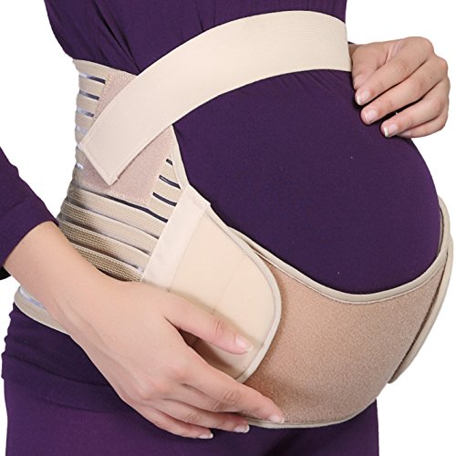 NEOtech Care Cinturón de Maternidad - Apoyo Durante el Embarazo - Banda para Abdomen/Cintura/Espalda, Faja de premamá para el Vientre - Marca (Negro, L)