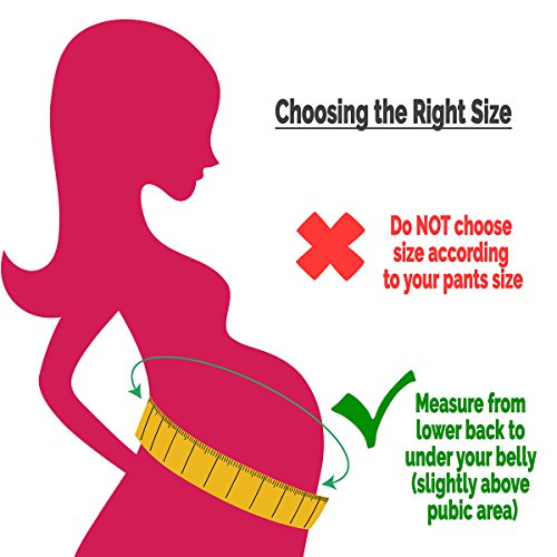 NEOtech Care Cinturón de Maternidad - Apoyo Durante el Embarazo - Banda para Abdomen/Cintura/Espalda, Faja de premamá para el Vientre - Marca (Negro, L)