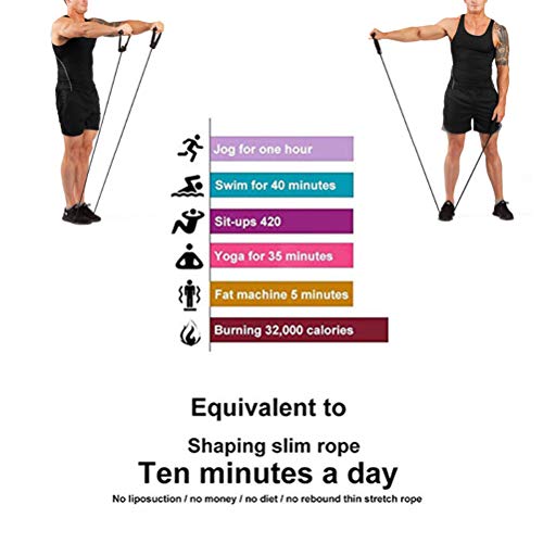 Nerplro - Banda elástica de resistencia con empuñaduras, tubo elástico de resistencia, tensor de musculación, equipamiento de fitness, NERPLROSO03380302_BK5531, negro, 120cm / 47.2inch Nerplro - Banda elástica de resistencia con empuñaduras, tubo elástico de resistencia, tensor de musculación, equipamiento de fitness, NERPLROSO03380302_BK5531, negro, 120cm / 47.2inch