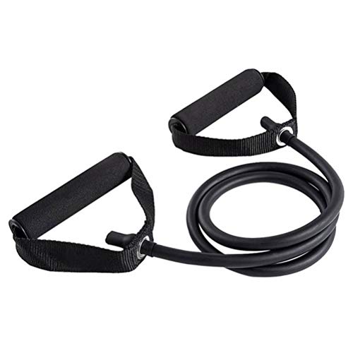 Nerplro - Banda elástica de resistencia con empuñaduras, tubo elástico de resistencia, tensor de musculación, equipamiento de fitness, NERPLROSO03380302_BK5531, negro, 120cm / 47.2inch Nerplro - Banda elástica de resistencia con empuñaduras, tubo elástico de resistencia, tensor de musculación, equipamiento de fitness, NERPLROSO03380302_BK5531, negro, 120cm / 47.2inch