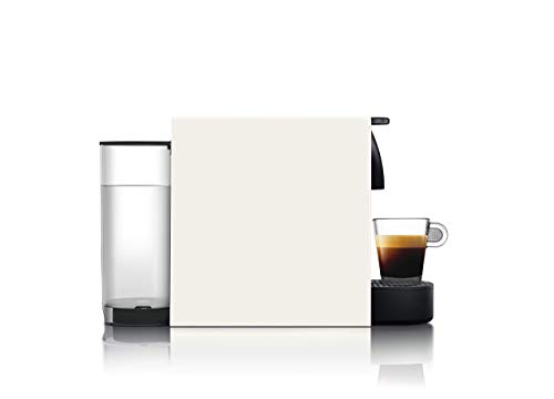 Nespresso Krups Essenza Mini XN1101 - Cafetera monodosis de cápsulas Nespresso, compacta, 19 bares, apagado automático, color blanco (Pack Cápsulas bienvenida incluido)