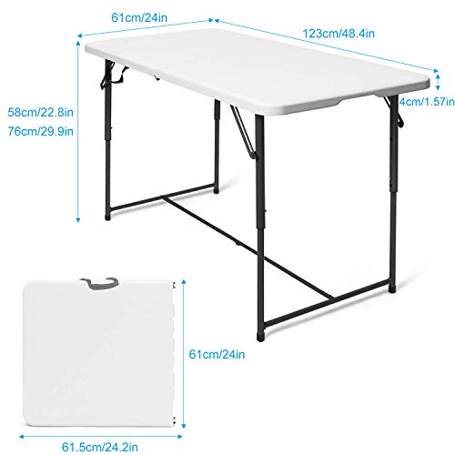 Nestling® Mesa Plegable Multifuncional Portátil para Camping, Mesa De Comedor, Al Aire Libre/Picnic/Barbacoa/Fiesta De Jardín/Maletero De Auto Conducción (Mesa de 1.2m)