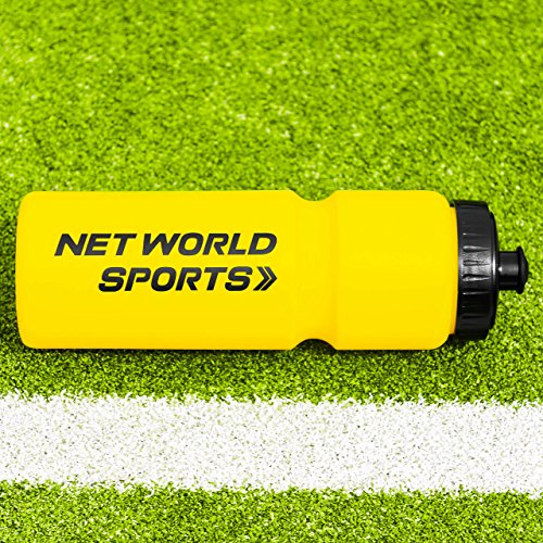 Net World Sports 10 Botellas de Agua 750ml y Porta Botellas (Amarillo)
