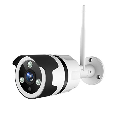 NetVue Camaras de Vigilancia Wifi Exterior 1080P, Compatible con Alexa, Exterior IP66 Resistente al Agua Resistente al Polvo estática con visión Nocturna, vigilancia per LAN & WiFi conexión