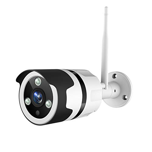 NetVue Camaras de Vigilancia Wifi Exterior 1080P, Compatible con Alexa, Exterior IP66 Resistente al Agua Resistente al Polvo estática con visión Nocturna, vigilancia per LAN & WiFi conexión
