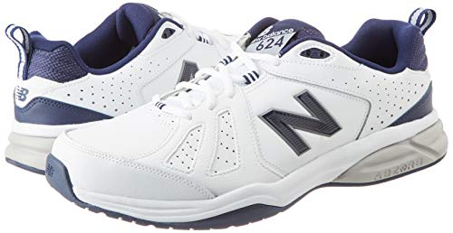 New Balance 624v5, Zapatillas Deportivas para Interior para Hombre, White, 49 EU XX Wide