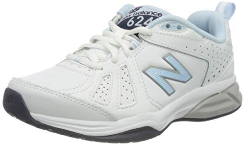 New Balance 624v5, Zapatillas Deportivas para Interior para Mujer, Blanco (White White), 38 EU