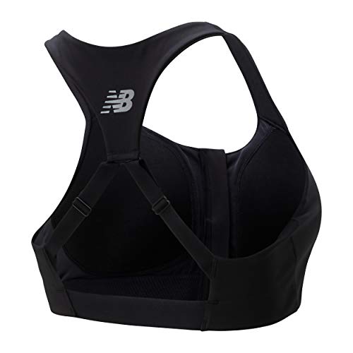 New Balance NB Power X - Sujetador con cremallera frontal, color negro, talla XS (D-DD) New Balance NB Power X - Sujetador con cremallera frontal, color negro, talla XS (D-DD)