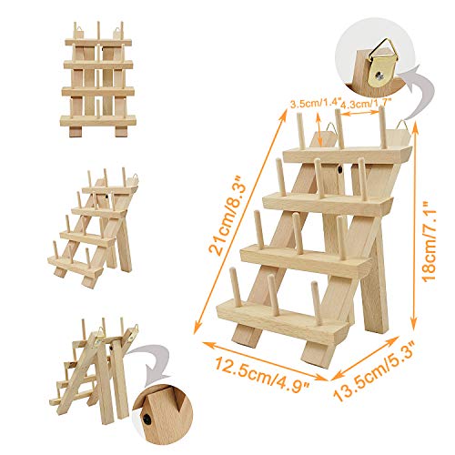 New brothread 60 Carretes + 12 Carretes Organizador de Hilo de Madera/Estante de Hilo con ganchos para colgar para Bordar, Acolchar, Ccoser, Trenzas cabello - Estante de hilo para madre + bebé New brothread 60 Carretes + 12 Carretes Organizador de Hilo de Madera/Estante de Hilo con ganchos para colgar para Bordar, Acolchar, Ccoser, Trenzas cabello - Estante de hilo para madre + bebé