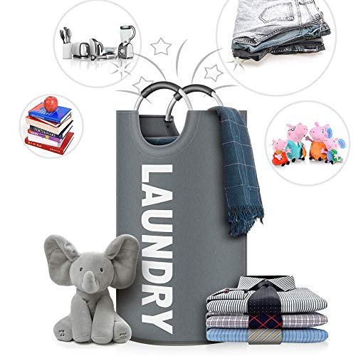 Newdora Bolsas para ropa sucia Cesto de Ropa Grande, Cesto de Ropa Plegable de Tela, Bolsa de Ropa Plegable, Caja de Lavado Plegable(Gris oscuro) Newdora Bolsas para ropa sucia Cesto de Ropa Grande, Cesto de Ropa Plegable de Tela, Bolsa de Ropa Plegable, Caja de Lavado Plegable(Gris oscuro)