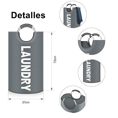 Newdora Bolsas para ropa sucia Cesto de Ropa Grande, Cesto de Ropa Plegable de Tela, Bolsa de Ropa Plegable, Caja de Lavado Plegable(Gris oscuro) Newdora Bolsas para ropa sucia Cesto de Ropa Grande, Cesto de Ropa Plegable de Tela, Bolsa de Ropa Plegable, Caja de Lavado Plegable(Gris oscuro)