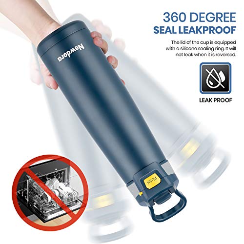Newdora Botella de Agua de Acero Inoxidable, Aislada al Vacío de Doble Pared con Pajita, Botella Termica Deportiva Grande, Sin BPA, a Prueba de Fugas, Ideal para Gimnasio, Oficina,750ml (Azul Oscuro) Newdora Botella de Agua de Acero Inoxidable, Aislada al Vacío de Doble Pared con Pajita, Botella Termica Deportiva Grande, Sin BPA, a Prueba de Fugas, Ideal para Gimnasio, Oficina,750ml (Azul Oscuro)