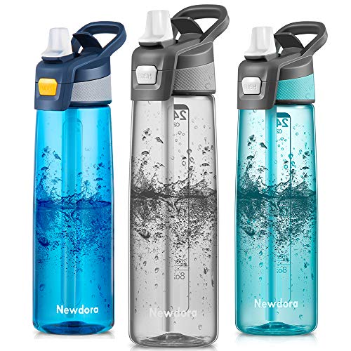 Newdora Botella de Agua Deportes 750ml, Botella Agua Niños Sin BPA, con Pajita, Cepillo de Limpieza y Tapón a Prueba de Fugas, Botella Agua Deportiva para Niños, Adultos, Sport, Gimnasio, Trekking Newdora Botella de Agua Deportes 750ml, Botella Agua Niños Sin BPA, con Pajita, Cepillo de Limpieza y Tapón a Prueba de Fugas, Botella Agua Deportiva para Niños, Adultos, Sport, Gimnasio, Trekking