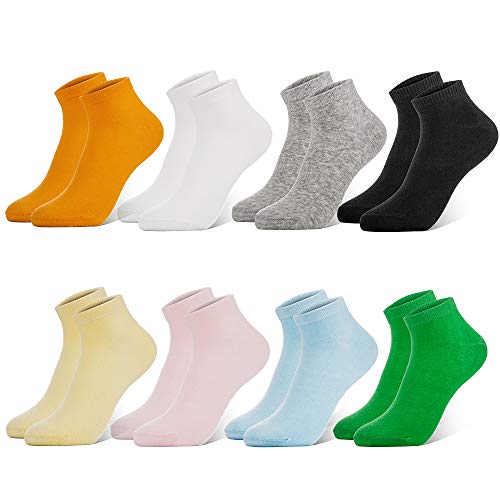 Newdora Calcetines Mujer, 8 Pares Calcetines Tobilleros Mujer Cortos e Invisibles, Antideslizante Algodón Calcetines transpirables e deportivos Newdora Calcetines Mujer, 8 Pares Calcetines Tobilleros Mujer Cortos e Invisibles, Antideslizante Algodón Calcetines transpirables e deportivos