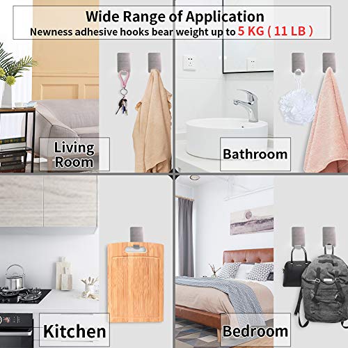 Newness Ganchos Adhesivos, 20 Piezas Gancho Toallero Perchero Pared de Baño Cocina 304 Acero Inoxidable Gancho Autoadhesivo Perchero Paños, Colgar Prendas, Albornoz, Toallas del Baño Newness Ganchos Adhesivos, 20 Piezas Gancho Toallero Perchero Pared de Baño Cocina 304 Acero Inoxidable Gancho Autoadhesivo Perchero Paños, Colgar Prendas, Albornoz, Toallas del Baño