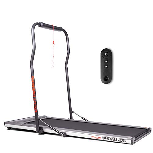 NEWPOWER - Cinta de Andar Eléctrica Plegable Slim (1100W) Ultrafina, hasta 8km/h, 12 Programas Automáticos, 3 Modos (Velocidad, Calorías, Tiempo) y Estructura Aluminio. Sin Montaje. Incluye Mando NEWPOWER - Cinta de Andar Eléctrica Plegable Slim (1100W) Ultrafina, hasta 8km/h, 12 Programas Automáticos, 3 Modos (Velocidad, Calorías, Tiempo) y Estructura Aluminio. Sin Montaje. Incluye Mando