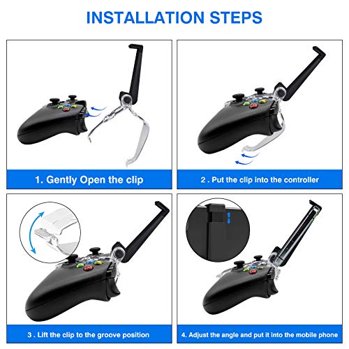 Newseego Xbox Series X/S Controller Phone Mount Clip, Soporte Plegable para Controlador Soporte para Teléfono Móvil para Juegos de Controller Clip de Montaje de Juegos Móviles para Xbox Series X/S Newseego Xbox Series X/S Controller Phone Mount Clip, Soporte Plegable para Controlador Soporte para Teléfono Móvil para Juegos de Controller Clip de Montaje de Juegos Móviles para Xbox Series X/S